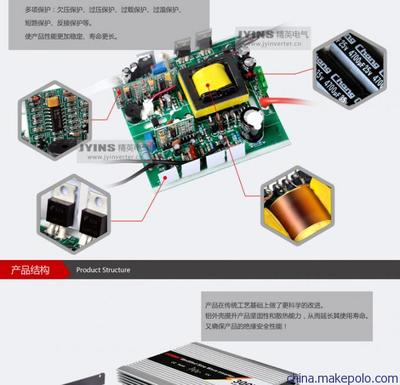 【修正弦波逆變器 300W車(chē)載逆變器 家用/太陽(yáng)能逆變器】?jī)r(jià)格,廠(chǎng)家,圖片,車(chē)載逆變器/車(chē)載電源,樂(lè)清市精英電氣科技-