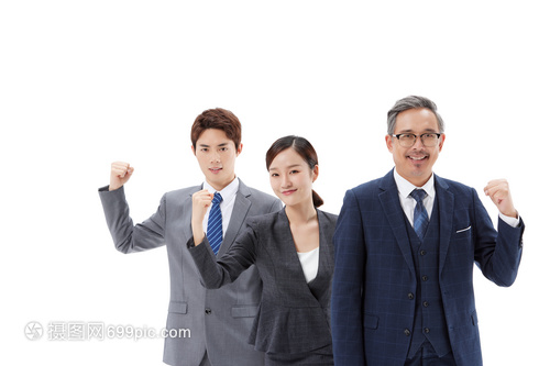 商業精英團隊加油形象